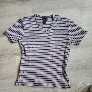 Vintage Abercrombie & Fitch striped v-neck top‎